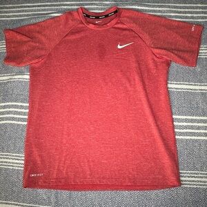 Nike Red Short Sleeve Swim Tee UPF 40+